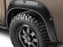 Black Pocket/Rivet Style Smooth Finish 4-Piece Fender Flare Set For 22-26 Nissan Frontier Bushwacker