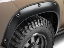 Black Pocket/Rivet Style Smooth Finish 4-Piece Fender Flare Set For 22-26 Nissan Frontier Bushwacker