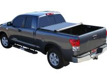 Deuce Tonneau Cover Black Compatible with Cargo Channel System 2007-2021 Toyota Tundra with Track System 5 Foot 6 Inch Bed with or without Trail Special Edition Storage Boxes Truxedo