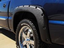 Rivet Style Fender Flare Set Front and Rear, Textured, 4-Piece Set 2019-2022 Silverado 1500 Lund