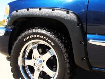Rivet Style Fender Flare Set Rear, Textured, 2-Piece Set 2020-2026 Silverado/Sierra 2500 HD/3500 HD Lund