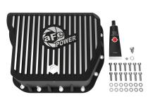 Pro Series Transmission Pan Black w/ Machined Fins Dodge Diesel Trucks 94-07 L6-5.9L (td) aFe Power