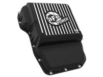 Pro Series Transmission Pan Black w/ Machined Fins Dodge Diesel Trucks 07.5-12 L6-6.7L (td) aFe Power