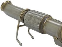 Twisted Steel Downpipe 3 Inch 304 Stainless Steel w/ Cat Ford Focus Rs 16-18 L4-2.3L (t) aFe Power