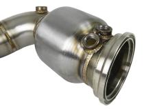 Twisted Steel Downpipe 3 to 2-3/4 Inch 304 Stainless Steel w/ Cat Mini Cooper S (F55/F56/F57) 15-19 L4-2.0L (t) B46 aFe Power