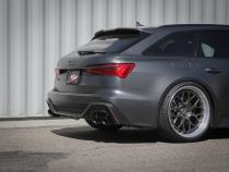 Mach Force-Xp 3 Inch to 2-1/2 Inch Stainless Steel Cat-Back Exhaust System Black Audi RS6 Avant 21-26 V8-4.0L (tt) aFe Power