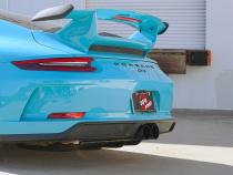 Mach Force-Xp 2-1/2 Inch 304 Stainless Steel Cat-Back Exhaust w/Black Tips Porsche 911 GT3 14-19 H6-3.8L/4.0L aFe Power
