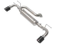 Takeda 3 Inch to 2-1/2 Inch 304 Stainless Steel Axle-Back Exhaust Carbon Fiber Tip Mazda 3 Hatchback 19-26 L4-2.5L/2.5L (t) aFe Power