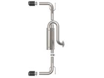 Takeda 3 Inch to 2-1/2 Inch 304 Stainless Steel Axle-Back Exhaust Carbon Fiber Tip Mazda 3 Hatchback 19-26 L4-2.5L/2.5L (t) aFe Power