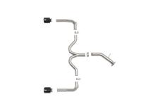 Takeda 3 Inch to 2-1/2 Inch 304 Stainless Steel Axle-Back Exhaust Black Tip Kia Forte GT 20-21 L4-1.6L (t) aFe Power