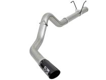 Large Bore-HD 4 Inch 409 Stainless Steel Dpf-Back Exhaust System w/ Black Tip Dodge Diesel Trucks 07.5-12 L6-6.7L (td) aFe Power