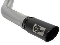 Large Bore-HD 4 Inch 409 Stainless Steel Dpf-Back Exhaust System w/ Black Tip Dodge Diesel Trucks 07.5-12 L6-6.7L (td) aFe Power