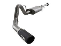 Mach Force-Xp 3 Inch to 3-1/2 Inch 409 Stainless Steel Cat-Back Exhaust w/ Black Tip Ford F-150 11-14 V6-3.5L (tt) Turn Out aFe Power