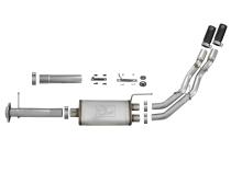 Rebel Series 3 Inch to 2-1/2 Inch 409 Stainless Steel Cat-Back Exhaust w/ Black Tip Ford F-150 11-14 V6-3.5L (tt) aFe Power