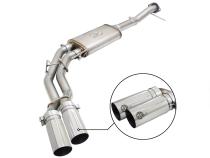Rebel Series 3 Inch to 2-1/2 Inch 409 Stainless Steel Cat-Back Exhaust w/ Polish Tip Ford F-150 09-14 V8-4.6L/5.4L/5.0L aFe Power