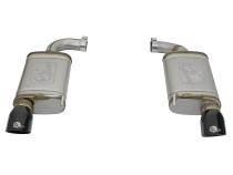 Mach Force-Xp 2-1/2 Inch 409 Stainless Steel Axle-Back Exhaust System w/Black Tip Ford Mustang 15-23 L4-2.3L (t)/V6-3.7L aFe Power