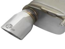 Mach Force-Xp 2-1/2 Inch 409 Stainless Steel Axle-Back Dual Exhaust w/Polished Tips Ford Mustang 15-23 L4-2.3L (t)/V6-3.7L aFe Power