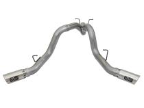 Large Bore-HD 4 Inch 409 Stainless Steel Dpf-Back Exhaust w/Dual Polished Tips GM Diesel Trucks 17-19 V8-6.6L (td) L5P aFe Power