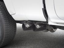 Rebel Series 3 Inch Cat-Back Exhaust System w/ Dual Mid-Side Exit Black Tips Toyota Tacoma 16-23 V6-3.5L aFe Power