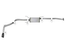 Mach Force-Xp 2-1/2 Inch 304 Stainless Steel Cat-Back Exhaust w/Black Tips Toyota Tacoma 16-23 L4-2.7L/V6-3.5L aFe Power
