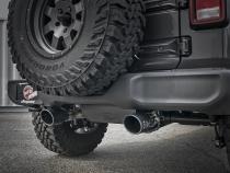 Rebel Series 2-1/2 Inch 409 Stainless Steel Axle-Back Exhaust System w/ Black Tips Jeep Wrangler (Jl) 18-26 L4-2.0L (t)/V6-3.6L aFe Power