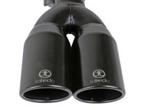 Takeda 304 Stainless Steel Clamp-on Exhaust Tip Black 2-1/2 Inch Inlet x 3-1/2 Inch Outlet X 12 Inch L aFe Power