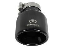 Takeda 304 Stainless Steel Clamp-on Exhaust Tip Black 2-1/2 Inch Inlet x 4 Inch Outlet x 6 Inch L aFe Power