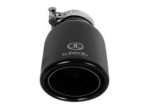 Takeda 409 Stainless Steel Clamp-on Exhaust Tip Black 2-1/2 Inch Inlet x 4 Inch Outlet x 8 Inch L aFe Power