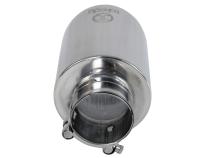 Takeda 304 Stainless Steel Clamp-on Exhaust Tip Polished 2-1/2 Inch Inlet x 4-1/2 Inch Outlet x 7 Inch L aFe Power