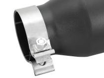 Mach Force-Xp 409 Stainless Steel Clamp-on Exhaust Tip Black 3 Inch Inlet x 4-1/2 Inch Outlet x 9 Inch L Right aFe Power