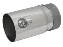 Mach Force-Xp 304 Stainless Steel Clamp-on Exhaust Tip Polished Right Side Exit 3-1/2 Inch Inlet x 4 Inch Outlet x 7 Inch L aFe Power