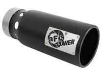 Saturn 4S 409 Stainless Steel Clamp-on Exhaust Tip Black Right Side Exit 4 Inch Inlet x 5 Inch Outlet x 12 Inch L aFe Power