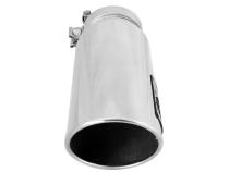 Mach Force-Xp 409 Stainless Steel Clamp-on Exhaust Tip Polished Pair 4 Inch Inlet x 5 Inch Outlet x 12 Inch L aFe Power