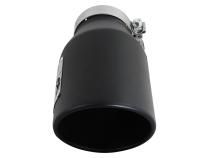 Mach Force-Xp 409 Stainless Steel Clamp-on Exhaust Tip Black 4 Inch Inlet x 6 Inch Outlet x 12 Inch L aFe Power