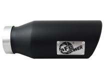 Mach Force-Xp 409 Stainless Steel Clamp-on Exhaust Tip Black 4 Inch Inlet x 6 Inch Outlet x 15 Inch L Right aFe Power