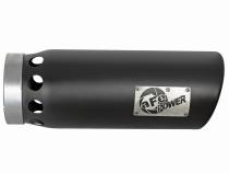 Mach Force-Xp 409 Stainless Steel Clamp-on Exhaust Tip Black Right Side Exit 5 Inch Inlet x 6 Inch Outlet x 16 Inch L aFe Power