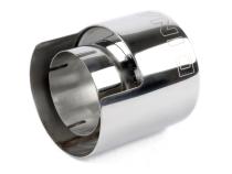 Double-Walled 4.5 Inch Clamp-On Exhaust Tip (polished) Polished 4.5 Inch Outlet, 3 Inch Inlet Dinan