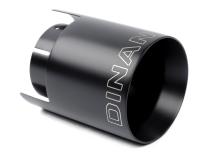 Double-Walled 4.5 Inch Clamp-On Exhaust Tip Black 4.5 Inch Outlet, 3.25 Inch Inlet Tip Length 6 Inch Dinan