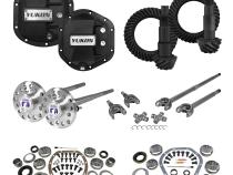 Stage 4 Jeep JK Re-Gear Kit W/Covers Fr/Rr Axles Dana 30/44 4.56 Ratio JK Non-Rubicon D30/D44 Stage 4 Gear Kit Package 4.56 Ratio F&amp;amp;R Covers &amp;amp; 4340 F&amp;amp;R Axle Kits Yukon Gear