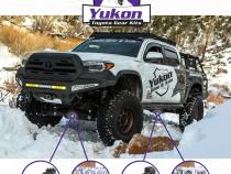 Ring &amp;amp; Pinion Gear Kit Package Front &amp;amp; Rear With Install Kits - Toyota 8.4/8 Inch IFS Toyota 05-15 Tacoma (8.4/8 Inch ifs) 4.88 Ratio Gear Package (Fits 3.73 &amp;amp; Down Front Case) Yukon Gear